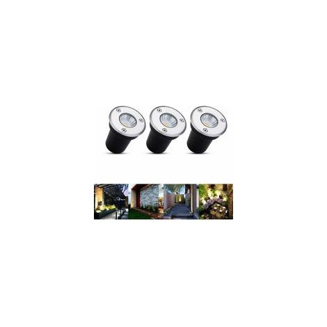 6 LED-Bodeneinbaustrahler, 3 W, IP67 wasserdicht, rund, Edelstahl, warmweißes Licht (3000 K), für Garten und Terrasse (1/5)