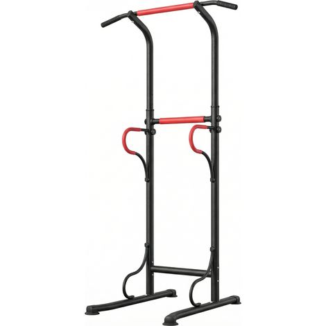 Station d'immersions réglable en hauteur pour tour de traction, avec barre de tractions et ventouses - salle de sport à domicile (1/5)