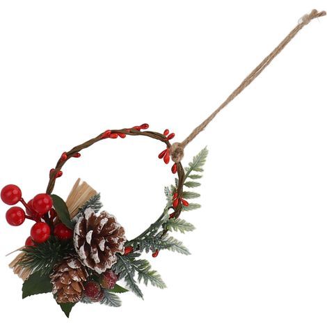 Handgefertigter, einzigartiger, dekorativer Weihnachtskranz aus Tannenzapfen, ideal als Wanddekoration für Geburtstage oder Weihnachtsfeiern. 6120 (1/5)
