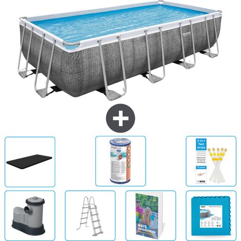 Bestway Power Steel Rechteckig - 549x274x122 cm - 8-teilig S602