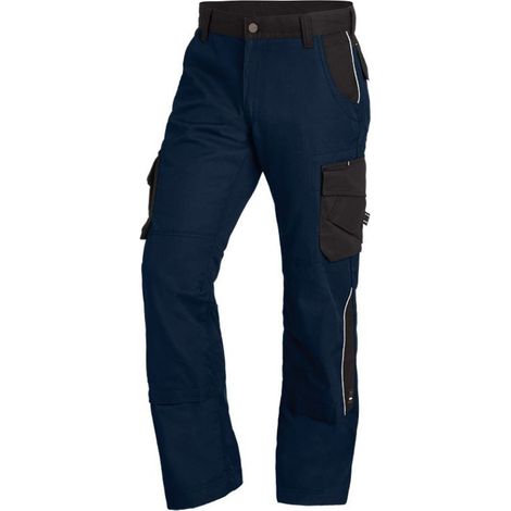 Pantalon de travail homme Bruno FHB 130430 - Bleu foncé / Noir - 42 - Jambes standards