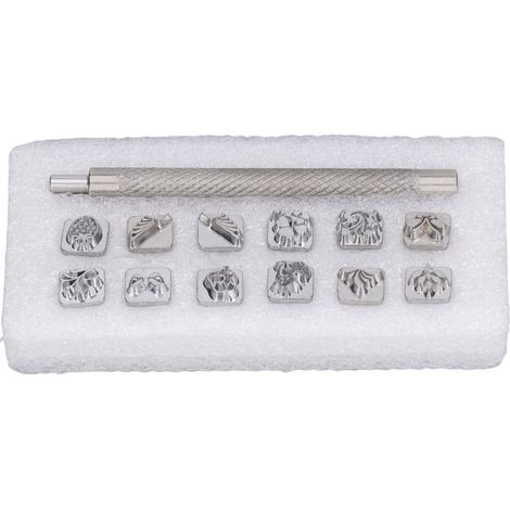 Tampons en Cuir DIY, Motifs Nature et Animaux, Outils de Marquage Créatifs, Design Unique (1/5)
