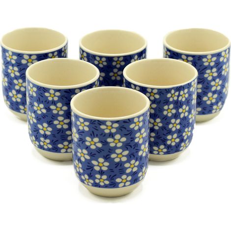 Tasses à Tisane - Marguerite Bleue- Vendu par 6 (1/2)