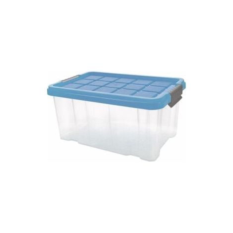 Contenedor de plástico rectangular 5l PP transparente L300xW190xH140mm con tapa MAIER