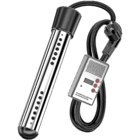 Chauffe-eau électrique pour baignoire 3000 W, chauffe-eau de voyage à immersion, chauffe-eau à immersion en acier inoxydable, chauffe-eau électrique pour piscine (0621) (1/2)