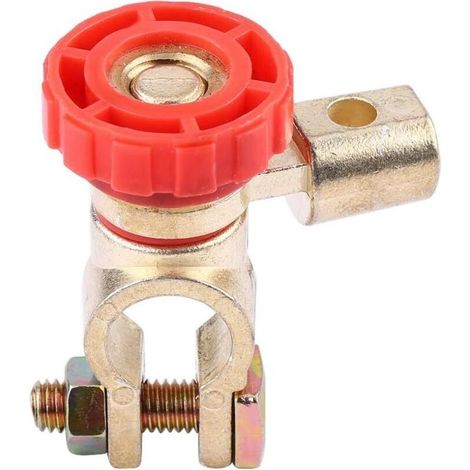 Interrupteur de Déconnexion de Batterie 12v, Universel Coupe Circuit Batterie en Alliage de Zinc Interrupteur Terminal Connexion Pour Voiture(Rouge) (1/5)