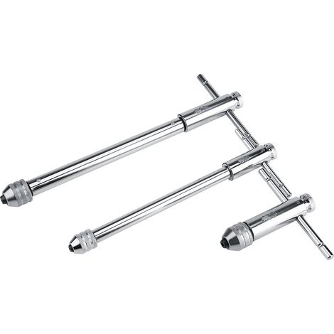 Clé à cliquet à poignée en T, clé à cliquet à poignée en T réglable M3-M8 et M5-M12 pour ensemble de tarauds et matrices(M5-M12 Court)