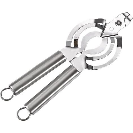 Apriscatole manuale multifunzionale 4 in 1 con maniglia facile da girare e lama in acciaio inossidabile per lattine, barattoli, birre e vini (1/4)