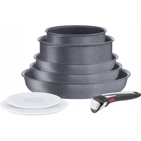 Batterie de cuisine - TEFAL - L7669802 - 8 pièces - Poignée amovible - Compatible induction (1/3)