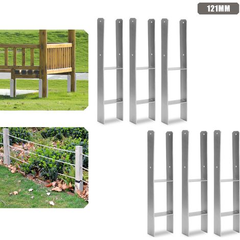 TolleTour Ancoraggio per pali per esterni – particolarmente robusto, resistente alle intemperie e ideale per pali in legno in giardino - 121 mm 6x