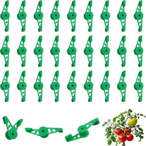 (Vert - Lot de 20) Pince de courbure pour branches de plantes, réglable à 360°, pour un palissage en douceur et un soutien optimal des plantes. (1/4)