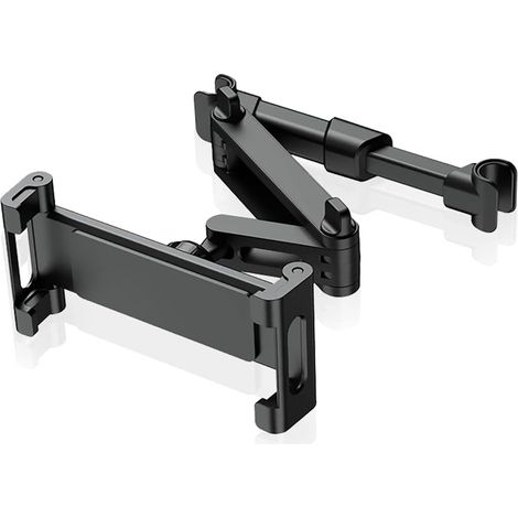 Ce support pour tablette de voiture offre une rotation à 360°, est rétractable et pliable, et convient aux appareils de 6,3 à 12,9 pouces, y compris les iPads, les téléphones portables, les liseuses é (1/5)