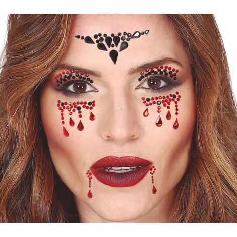 Autocollants en cristal pour visage de vampire sanglant (1/2)