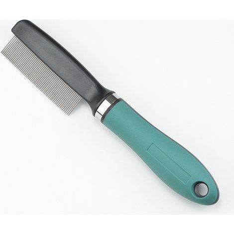 Peigne pour chat, vert, à dents plates, peigne à dents fines, 1 pièce, accessoires pour animaux, brosse de toilettage pour chat-Karteo (1/5)