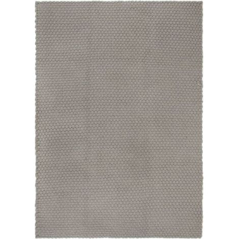 Tapis rectangulaire gris, 160 x 230 cm, coton (1/5)