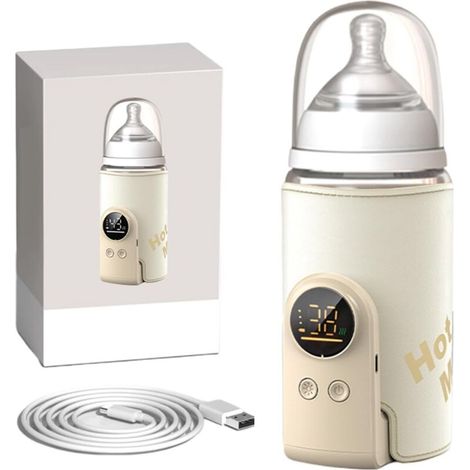 Bardusch-Chauffe-Biberon Portable Pour Bébé, Chauffe-Biberon Pour Bébé En Déplacement, 6 Températures Réglables - 38-50 °C, Chargement Usb Chauffe-Biberon Usb, Pour La Maison Et Les Voyages (1/5)