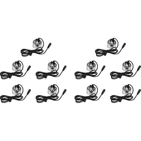 Atomiseur ultrasonique 10x, adapté aux fontaines, bassins, etc., avec 12 lumières LED. (1/5)