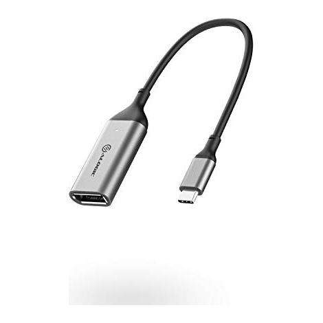 ALOGIC Ultra USB-C (männlich) auf DP (weiblich) Adapter grau 15 cm