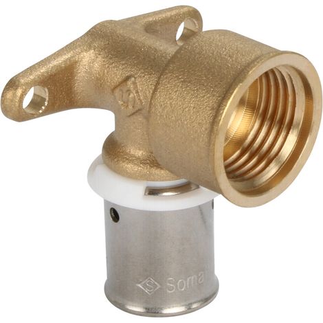 Garis Somatherm Codo PER acero inoxidable 16 mm 1/2" roscado