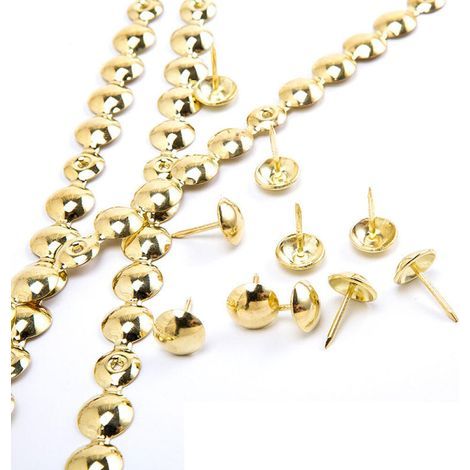 Bandes de clous décoratives plaquées or de 10 m pour canapés,Accessoires de meubles à faire soi-même (11 mm) (1/4)