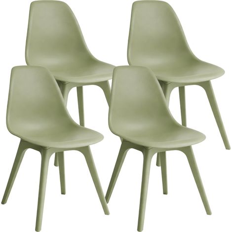 4er-Pack Aroa Nordic Esszimmerstühle aus Polypropylen für den Innen- und Außenbereich von 7house