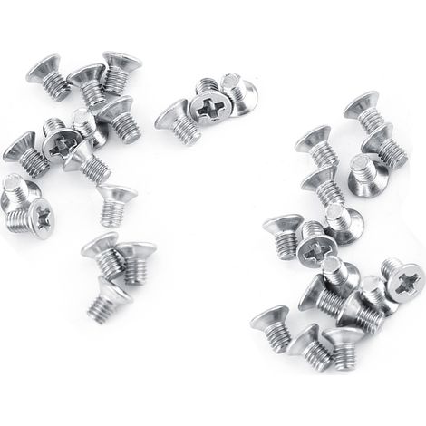 Sachet de 100 vis à tête plate fraisée en acier inoxydable SS304, accessoire de réparation d'outils de fixation M34