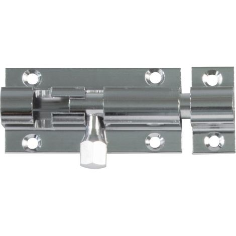 Goupille De Jante 40x26 mm Pour Les Portes Intérieures En Bois Bords Carrés Loquet Pour Salle De Bain, Chambre Ou Bureau Boulon De Sécurité Laiton Argent Brillant (1/3)