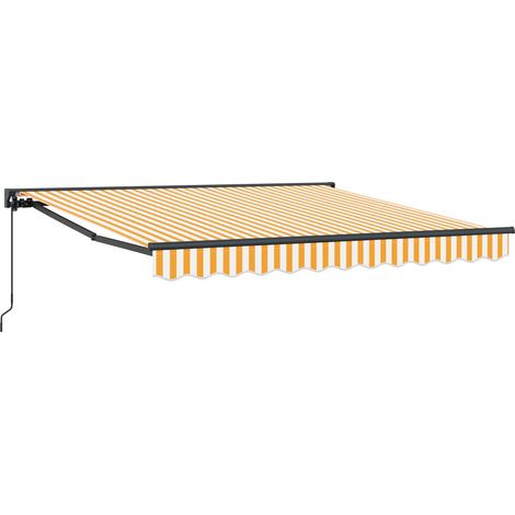 Maison Exclusive - Cadre d'auvent Jaune et blanc 300 x 250 cm (1/5)