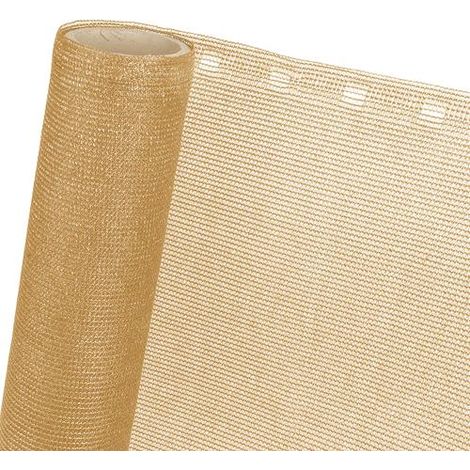 ZAUNBLENDE 85 % in 0,9m x 100m Sichtblende Windschutz beige (1/4)