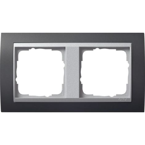 Gira Marco embellecedor 2x Interm. F Alu Gira Event Antracita [021281], 0212 81