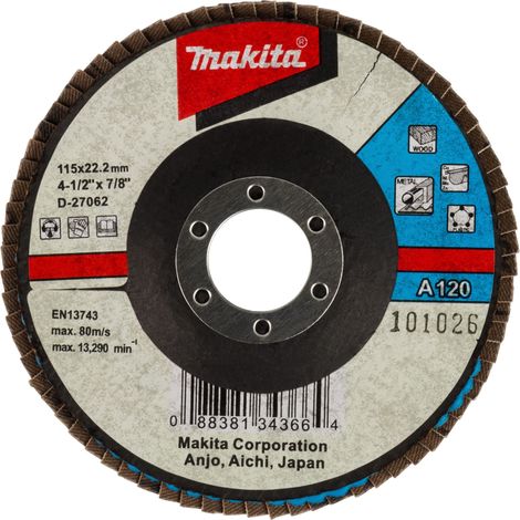 MAKITA D-27062 Flap disc A120 115mm x 22.23mm x 120g