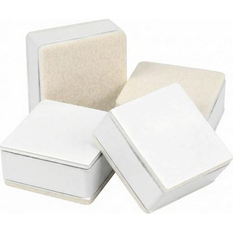 4 rehausseurs de lit de 30 mm, en Acier au Carbone, rehausseurs de Meubles Autocollants de 60 mm de diamètre, supporte 500 kg/Pied, Blanc (1/5)