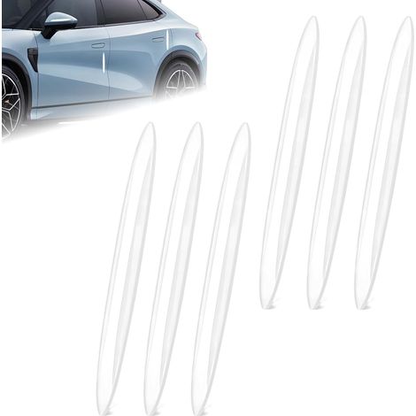 6pcs Protection Portiere Voiture, Bande De Protection Anti-Frottement Pare-Chocs,Voiture Bandes Anti Collision, Convient À La Plupart des Modèles De Voitures (Transparent)