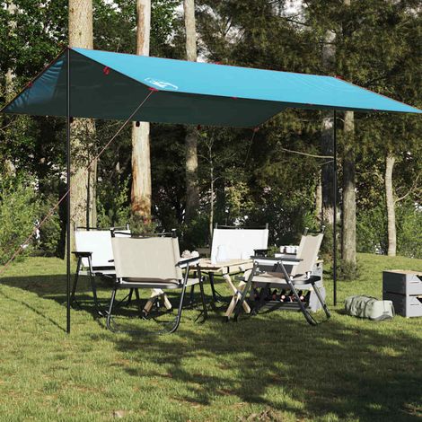 Lona de camping vidaXL, azul, 400x294 cm, impermeable