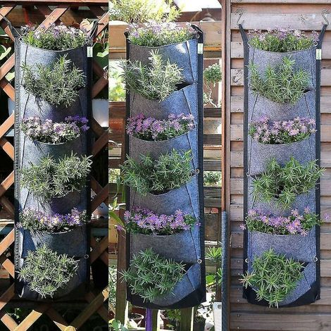 Sac à plantes vertical en feutre 3D (1/3)