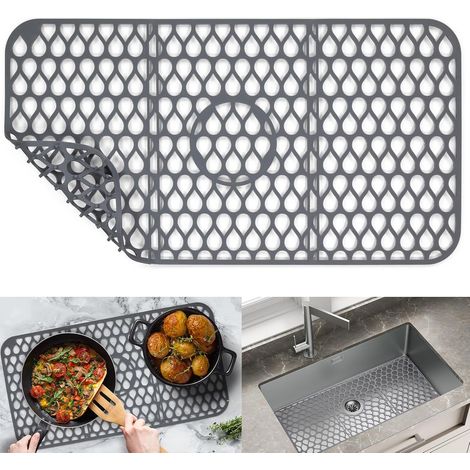 1 Tapis D'évier En Silicone 66x35,6 Cm Antidérapant Résistant Chaleur Lave-vaisselle Pour Cuisine (1/5)