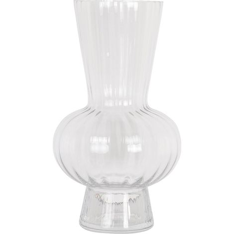 Vase décoratif en verre transparent style contemporain - verre clair transparent (1/2)