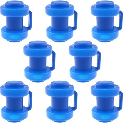 Lot de 8 cache-poteaux de trampoline, embouts de poteaux de filet, embouts de tubes de trampoline bleus, embouts en plastique PP 70 mm/2,75 pouces, adaptés à tous types de trampolines (1/4)
