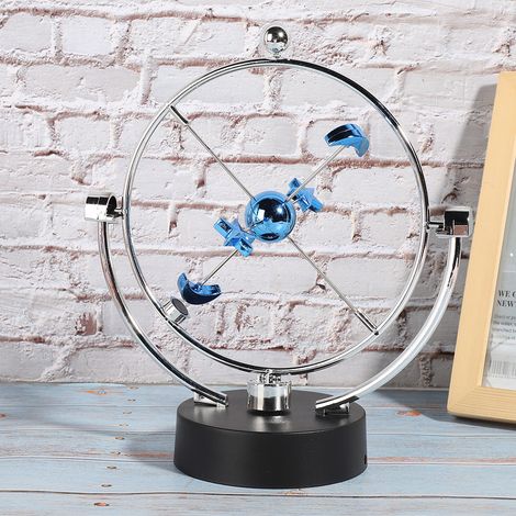 Sculpture de Bureau à Mouvement Perpétuel avec Lune et Étoiles, Alimentation USB ou Piles (1/5)