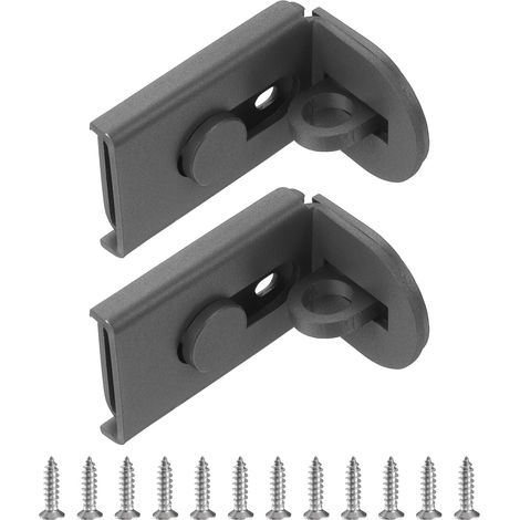 2Pcs Verrou Coulissant 2.09" serrure de sûreté À 90 Degrés Gris (1/5)