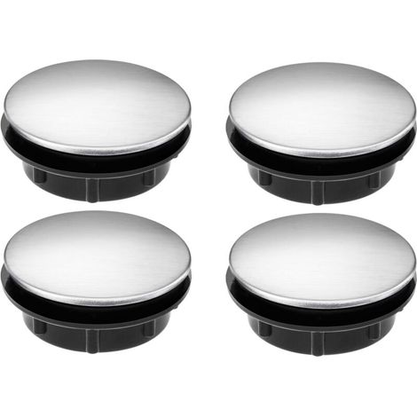Bouchon de trou d'évier 4 paquets (1,1 à 1,57 pouces de diamètre) couvercle de trou de robinet d'évier couvercle de trou de robinet de cuisine en acier inoxydable (1/4)