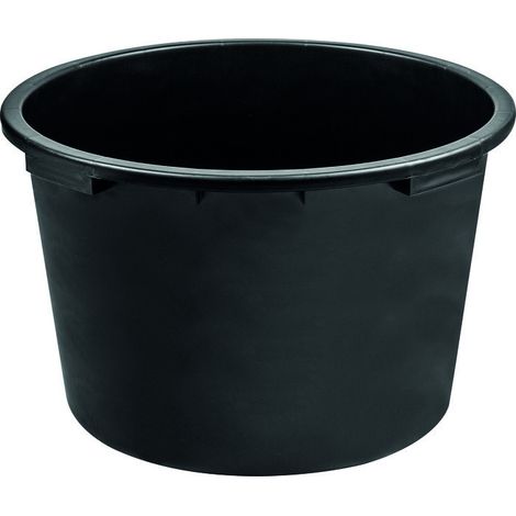 Cubeta de bricolaje negra de 65 litros, diámetro de 550 mm - Outibat