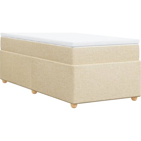 Maison Exclusive - Boxspringbett mit Matratze Creme 90x190 cm Sto