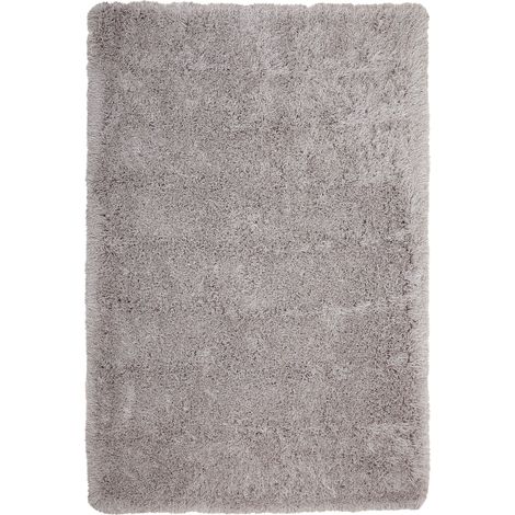 Tapis Shaggy Poil Long Gris Clair en Polyester et Coton pour Chambre ou Salon au Style Scandinave 200 x 300 cm Beliani (1/5)