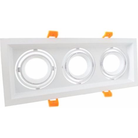 Support Spot GU10 LED Encastrable Triple Projecteur - SILAMP