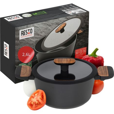 Cazo antiadherente RESTO 20 cm negro 2,6 L