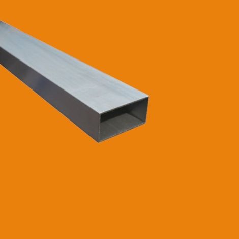 Tube aluminium rectangulaire 6060 - 4 metres, Dimension - 50 x 25 mm, Epaisseur 2 mm
