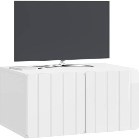 Maison Exclusive - Wandmontierter TV-Schrank Hochglanz Weiß 59,5