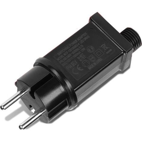 Alimentation LED 12V 12W – Transformateur étanche IP44 pour guirlandes lumineuses – Utilisation intérieure et extérieure (1/4)