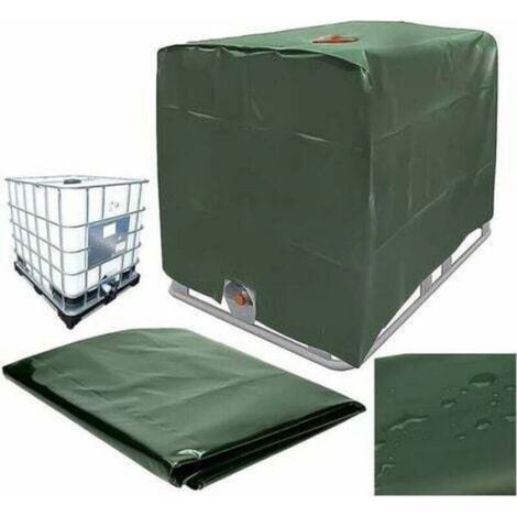 Bâche Réservoir IBC - Couverture Protection UV Anti-Pluie pour Cuve 1000 L - Polyester 210D - 120 x 100 x 116 cm - 1 Pièce (1/4)